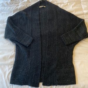 comfy black knit cardigan